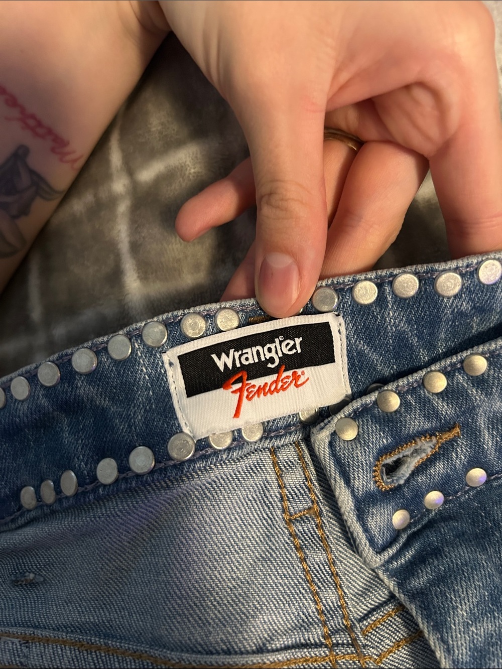 Wrangler Women's Wide-Leg Flare Jeans - Faded Blue - Picture 3 of 5